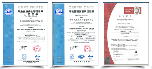 凱能公司職業健康、環境管理證書 凱能公司職業健康、環境管理證書