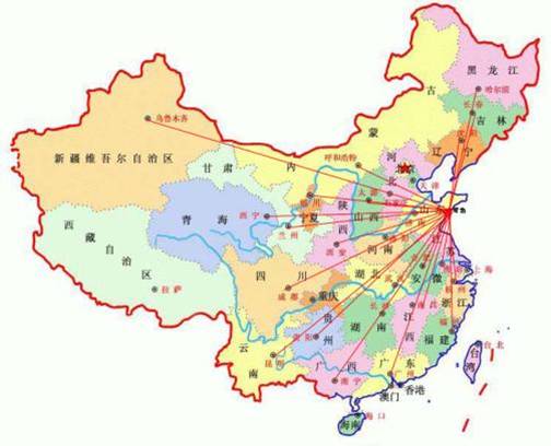 凱能鍋爐公司國內銷售區域