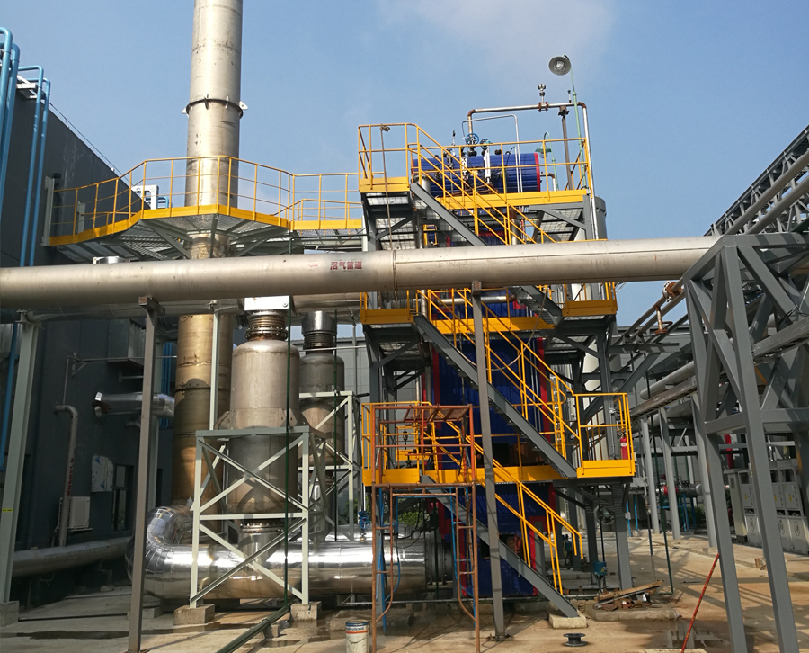 沼氣發電機組煙氣余熱利用項目現場