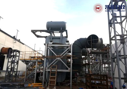 電廠余熱鍋爐安裝現場 電廠余熱鍋爐安裝現場