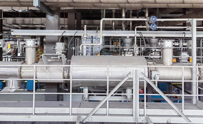 鋰電池行業爐窯余熱鍋爐項目現場