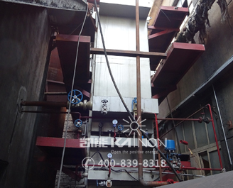 青島玻璃窯余熱鍋爐現場